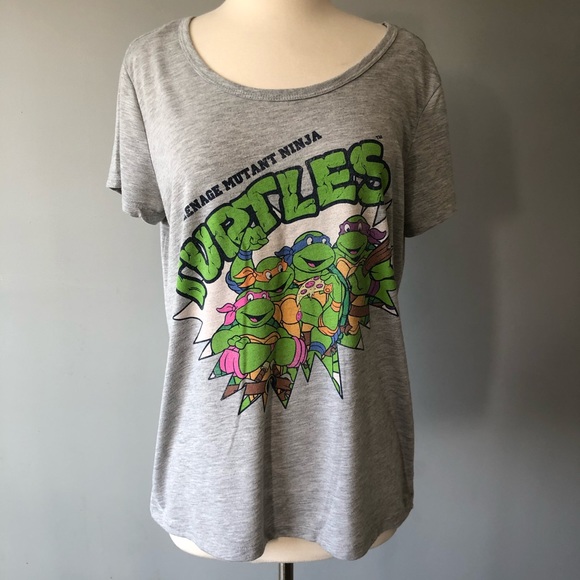 TMNT, Graphic Tee, T-Shirt, Gray, XL - Picture 2 of 12